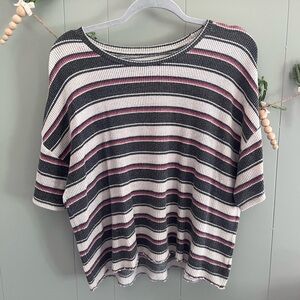 American Eagle Outfitters Multicolor Striped Slightly Cropped